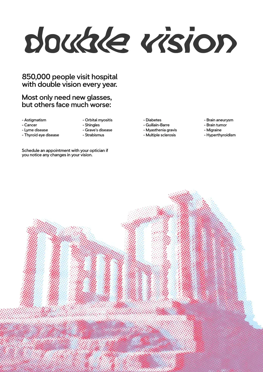 Poster promoting Double Vision Awareness