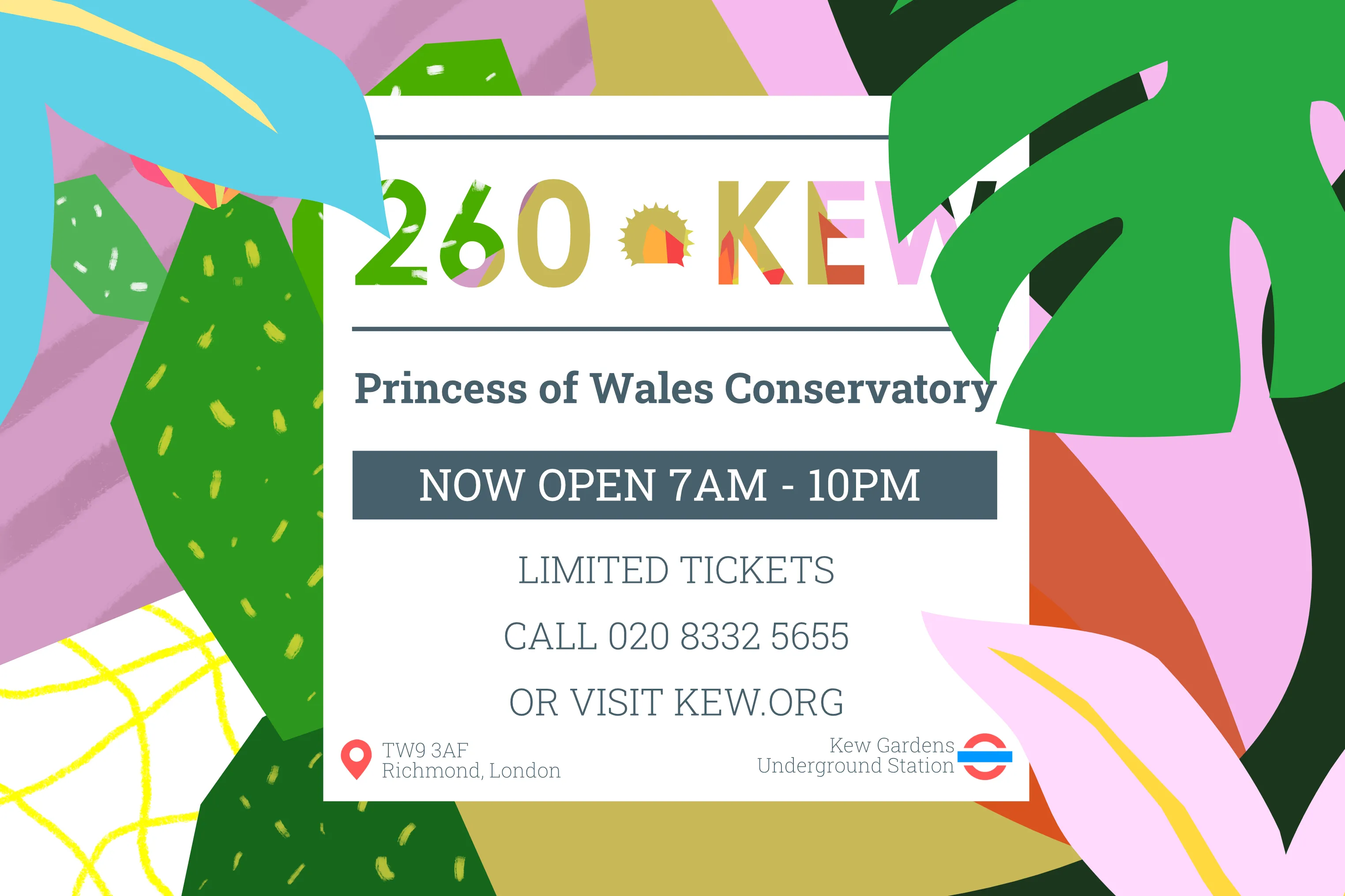 Informational Poster for Kew Gardens