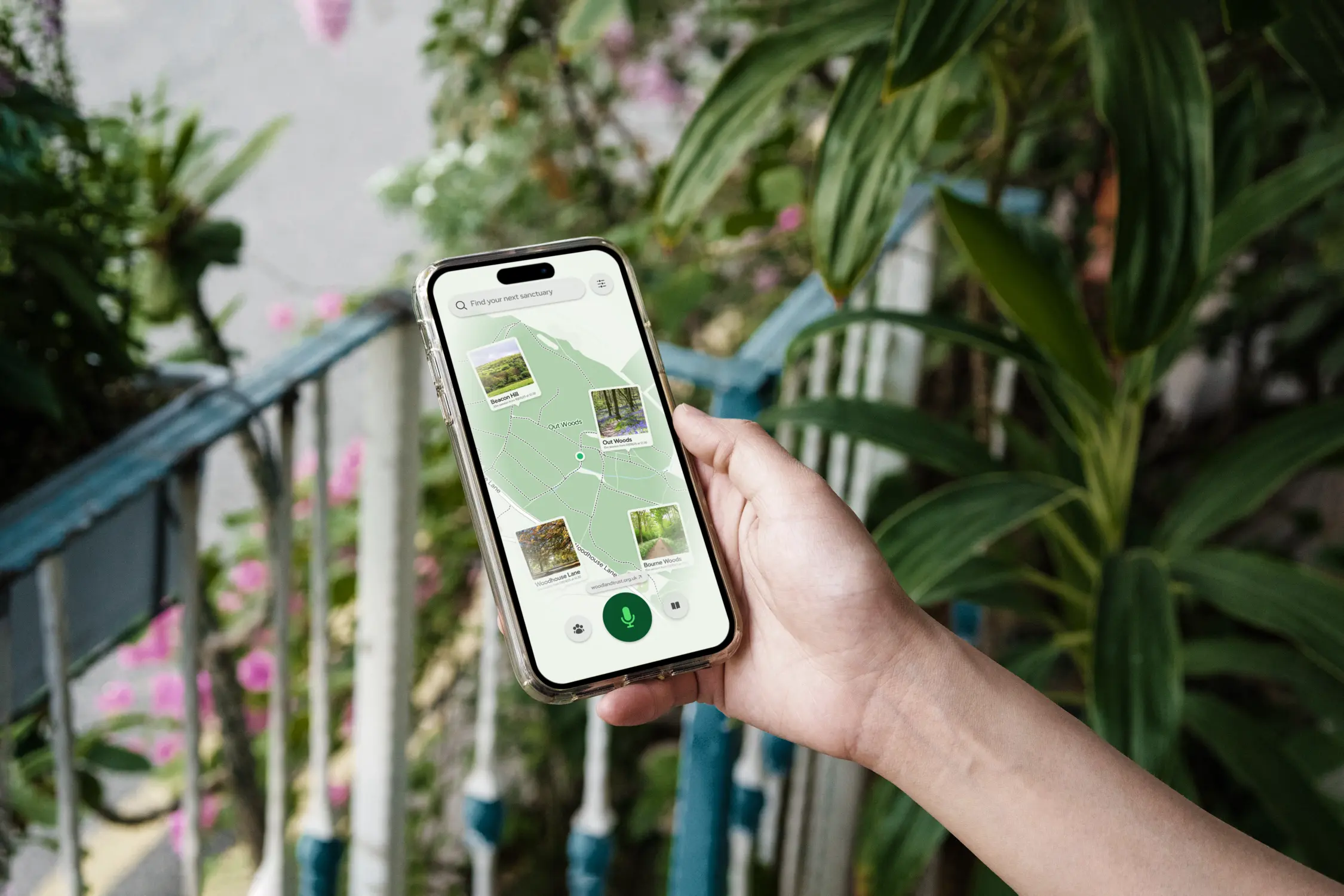 A mockup of the home screen