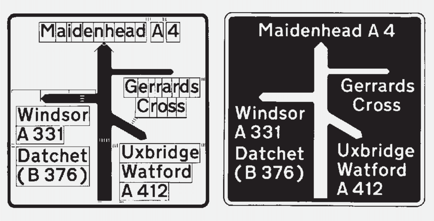 Example of the Transport Typeface and its spacing system